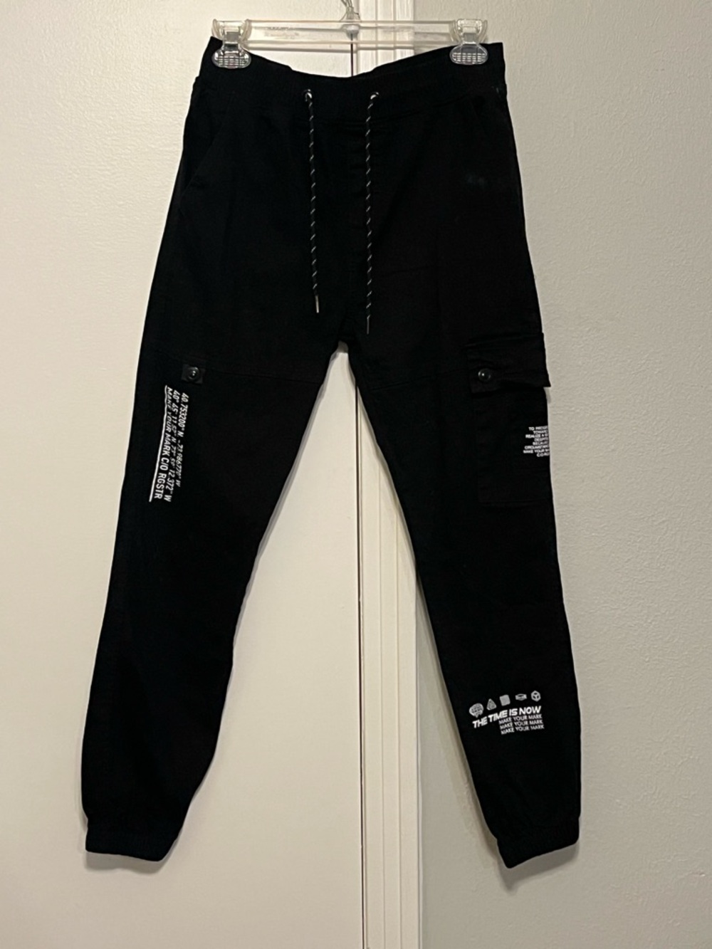 RGSTR Men’s Twill Black Cargo Jogger Pants Size M